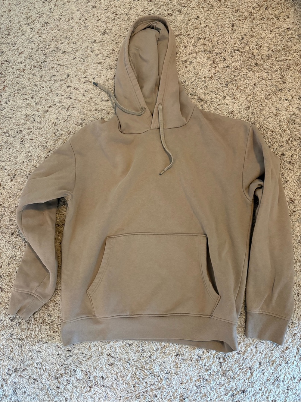 Denim & Flower Ricky Singh Taupe Hoodie Men’s Pullover with Pockets Size L